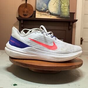 Nike Air Zoom Winflo 9 Mens Size 11 White Sneaker Shoes DD6203-006